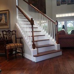 Castillo's Wood Floor Service - Classic Style, white with solid wood.