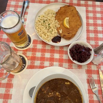 Jorg's Cafe Vienna - Traditional Austrian Spatzle Noodles,  Austro-Hungarian Goulash, Pork Schnitzel, Red Cabbage - German Near Me - Plano, Texas