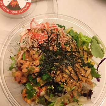 Poke Falls - Brandon - 2 Proteins Build Your Own Poke Bowl: spicy tuna and spicy salmon with a proteins - Hawaiian Near Me - Brandon, Florida