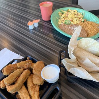 Tom’s Chino - Sunday Mexican breakfast special & fried regular zucchini - American Near Me - Chino, California Tom’s Chino - Sunday Mexican breakfast special & fried regular zucchini - American Near Me - Chino, California
