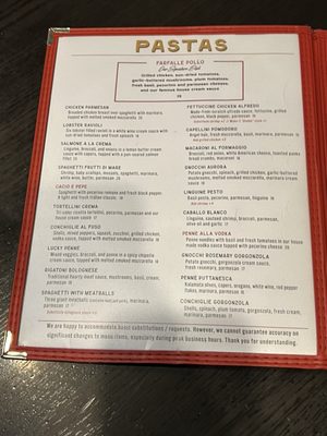 Menu photo 1 The Pasta Bowl Chicago, IL Menu photo 1 The Pasta Bowl Chicago, IL