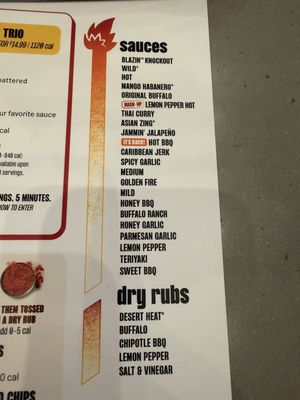 Menu photo 1 Buffalo Wild Wings Montclair, CA