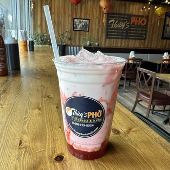 Thuy's Pho - Strawberry Fresh Milk - Vietnamese Near Me - Olympia, Washington Thuy's Pho - Strawberry Fresh Milk - Vietnamese Near Me - Olympia, Washington