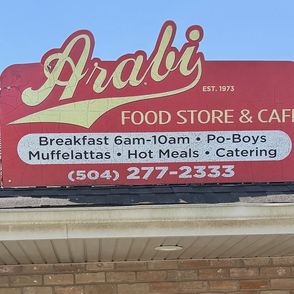 Arabi Food Store - Sign outside in building - Sandwiches Near Me - Arabi, Louisiana Arabi Food Store - Sign outside in building - Sandwiches Near Me - Arabi, Louisiana