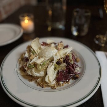 L’Echelle - chicories and celery salad with poached egg - French Near Me - Portland, Oregon