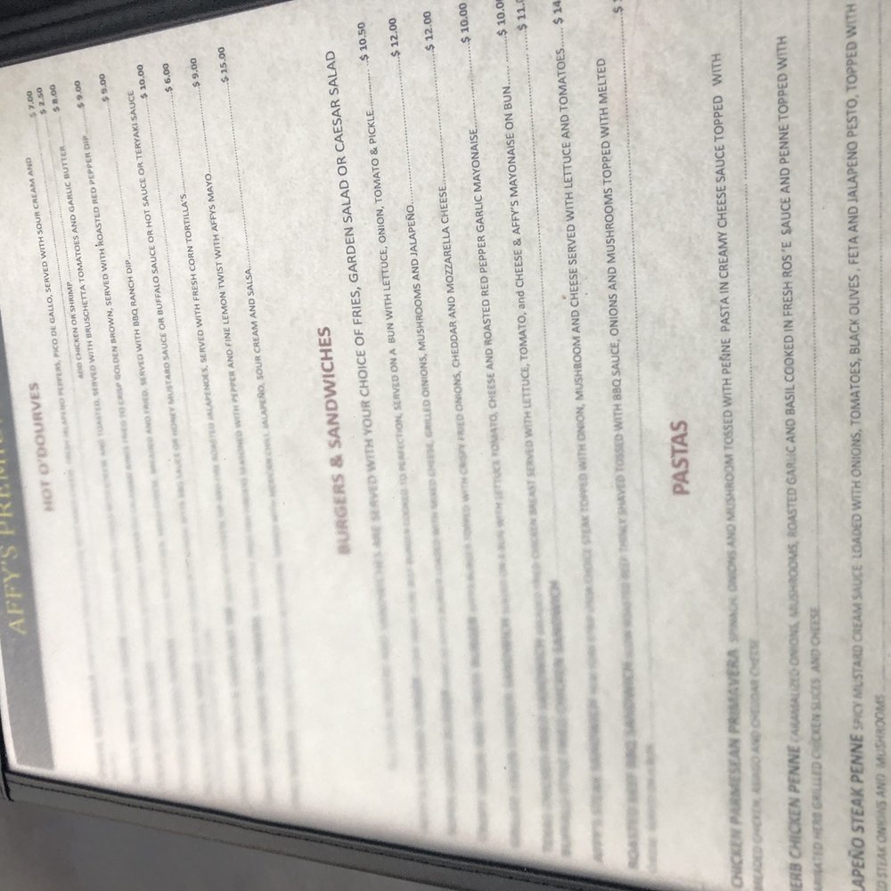 Affy's Premium Grill - Menu - Steakhouses Near Me - Brooklyn, New York Affy's Premium Grill - Menu - Steakhouses Near Me - Brooklyn, New York