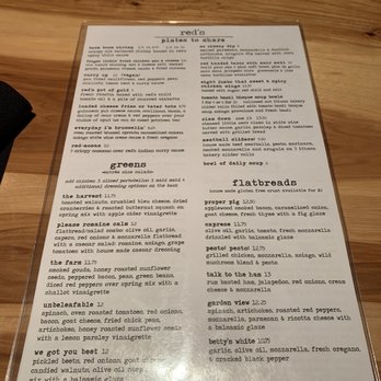 Red's Place - Menu - New American Near Me - Ithaca, New York Red's Place - Menu - New American Near Me - Ithaca, New York