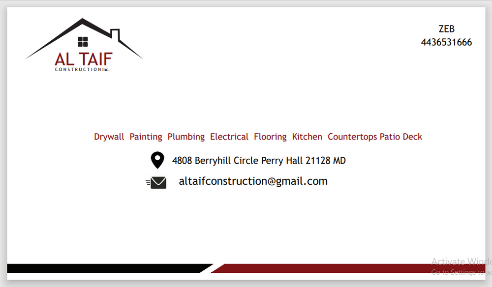 Slide of Al Taif Construction