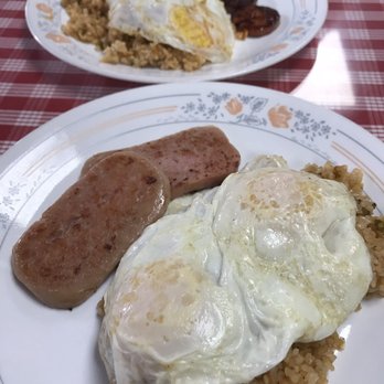 Harry's Café - Portuguese and spam with eggs w/fried rice - Breakfast & Brunch Near Me - Honolulu, Hawaii Harry's Café - Portuguese and spam with eggs w/fried rice - Breakfast & Brunch Near Me - Honolulu, Hawaii