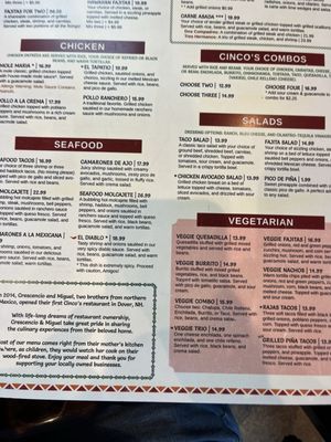 Menu photo 8 Cinco’s Cantina Rochester, NH