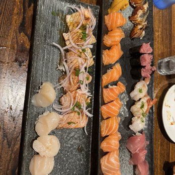Chobop - eel, uni, toro, sweet shrimp, bluefin tuna, salmon belly, seared salmon, king scallop - Sushi Bars Near Me - Costa Mesa, California