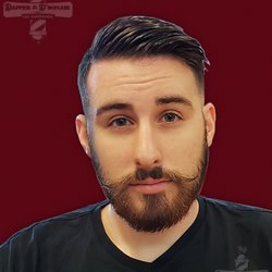 Dapper & D'bonair barbershop - Low Bald Fade Haircut - Front View