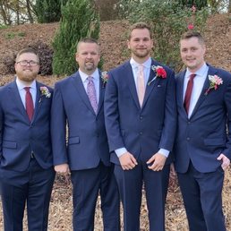 Taller one is my son on the wedding day and how it fit seriously??