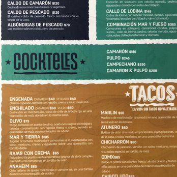 Mar & Fuego - Menu - Seafood Near Me - Tijuana, BCN Mar & Fuego - Menu - Seafood Near Me - Tijuana, BCN
