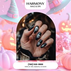 Harmony Nails and Spa - Halloween is better with festive nails. Celebrate spooky season with designs that pop. Reserve now
