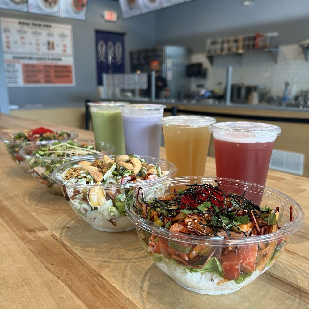 Poke Crew - Skuna Bay: salmon bowl The Crew: tuna bowl Double Dragon: spicy salmon and tuna bowl A build your own bowl with mayonnaise sauce - Poke Near Me - Closter, New Jersey Poke Crew - Skuna Bay: salmon bowl The Crew: tuna bowl Double Dragon: spicy salmon and tuna bowl A build your own bowl with mayonnaise sauce - Poke Near Me - Closter, New Jersey