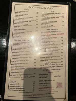 Menu photo 8 Mack's American Bar & Grill Pompton Lakes, NJ