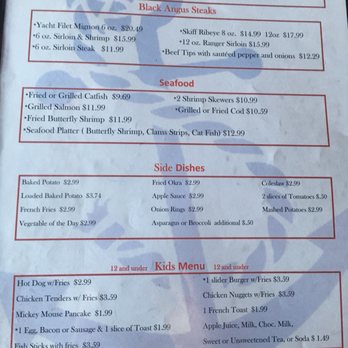 Cooks Boat House Restaurant - Right side of the menu. - American Near Me - Bean Station, Tennessee Cooks Boat House Restaurant - Right side of the menu. - American Near Me - Bean Station, Tennessee