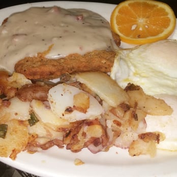 Good Day Cafe - Chicken Fried Steak with overeasy eggs and potatoes. My fiance meal! - Breakfast & Brunch Near Me - Vallejo, California