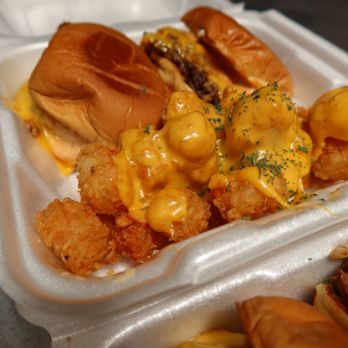 Smashin Buns - a close up of a tray of food - Burgers Near Me - Los Angeles, California Smashin Buns - a close up of a tray of food - Burgers Near Me - Los Angeles, California