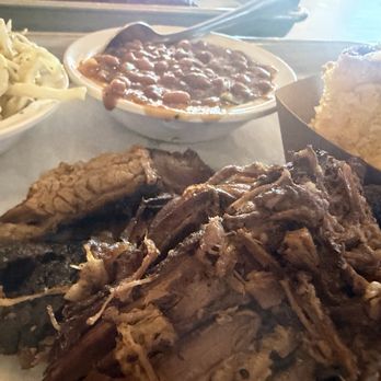 Dixie Grill - Beef brisket  Sides: cole slaw, beans, cheesy corn bread - Southern Near Me - Aiea, Hawaii