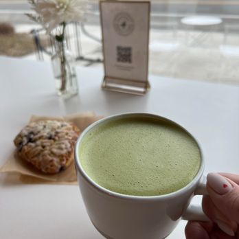 Eastport General Store - Indiwyld Matcha Latte @ Eastport General Store with a Blueberry Scone - Coffee & Tea Near Me - Eastport, New York Eastport General Store - Indiwyld Matcha Latte @ Eastport General Store with a Blueberry Scone - Coffee & Tea Near Me - Eastport, New York