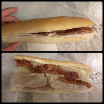 Angelo'z - 7 bucks for a thin small sandwich.  No lettuce, no tomatoes just two slices of meat and cheese.  Complete ripoff - Delis Near Me - Houston, Texas
