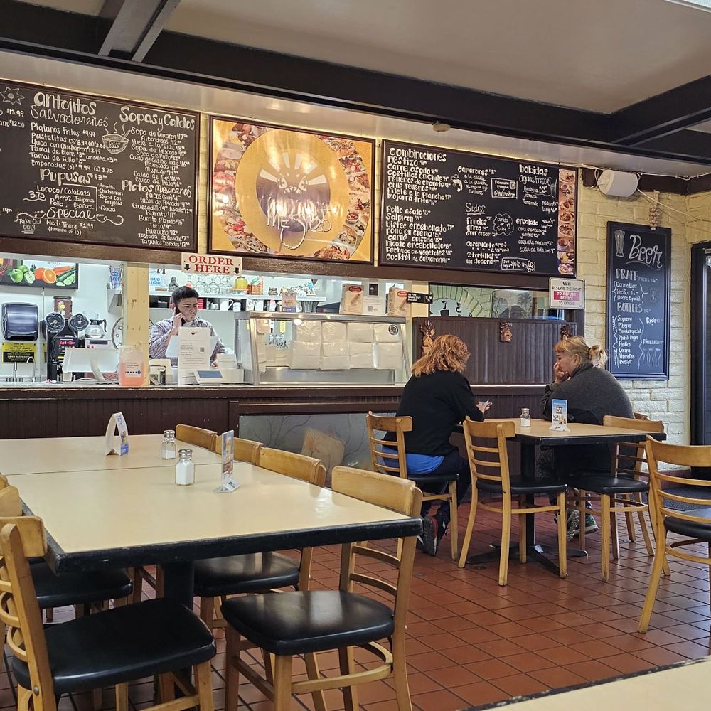 Mestizo Restaurant - Inside the restaurant, with a beautifully written menú. - Mexican Near Me - Mission Hills, California