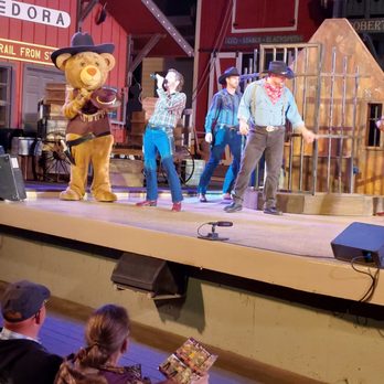 Medora Musical - Cute Teddy Sheriff holding a cowboy hat. - Restaurants Near Me