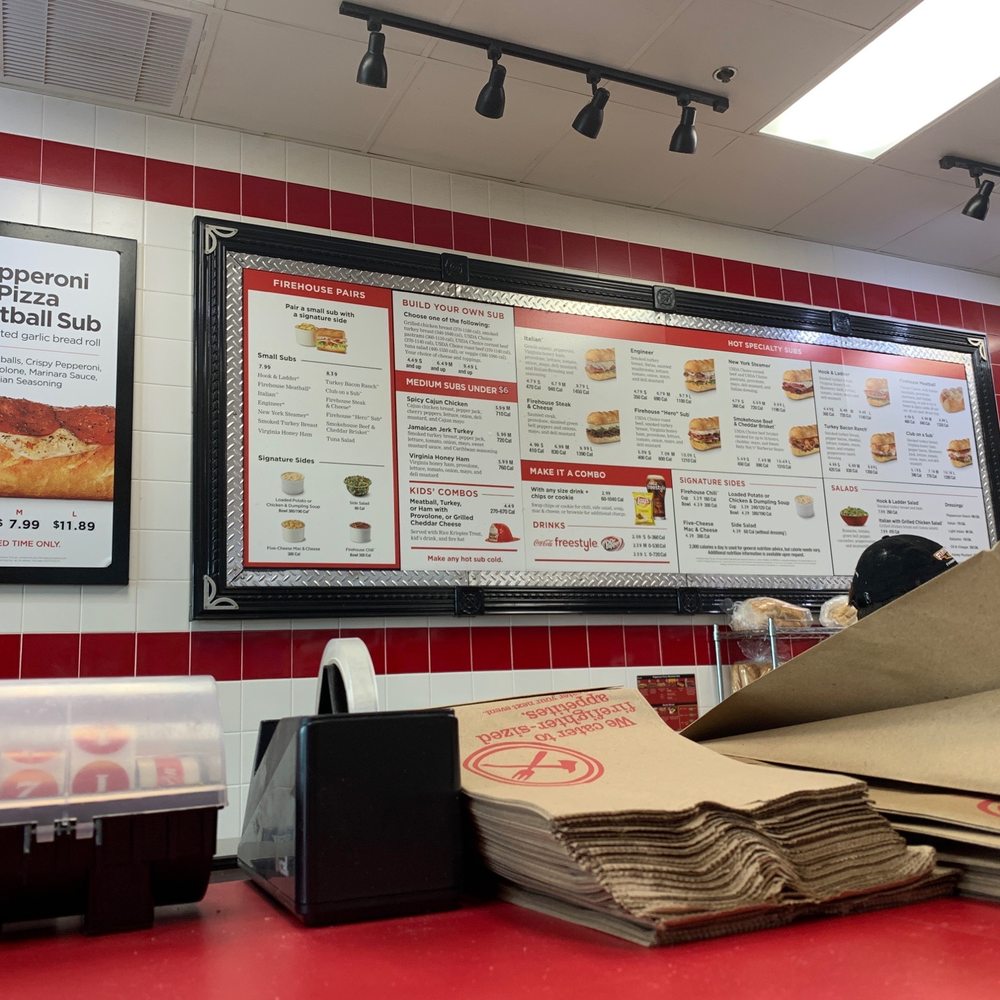 Firehouse Subs - Menu on the wall for easy ordering - Fast Food Near Me - Tarpon Springs, Florida
