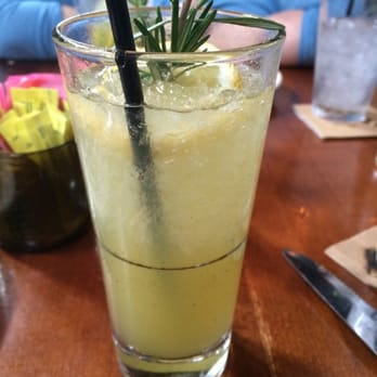 Whiskey Cake - Hello Dolly cocktail.  Dewars honey, lemon honey, bitters, prosecco - New American Near Me - Plano, Texas