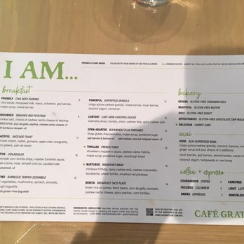 Cafe Gratitude - Breakfast/ Brunch menu (served until 1pm) - Vegan Near Me - Venice, California Cafe Gratitude - Breakfast/ Brunch menu (served until 1pm) - Vegan Near Me - Venice, California