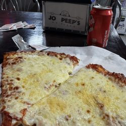 Cheese pizza- 2 slices & soda $ 9.99