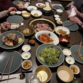 Gabin Korean Grill - Banchan and first round of meat - Korean Near Me - Los Angeles, California
