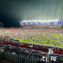 Real Salt Lake - Fans were allowed on the field for fireworks after the game on July 3.