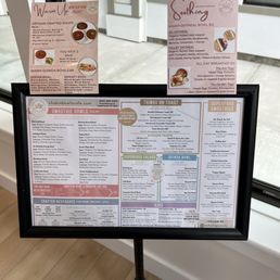 Menu board is behind the counter too