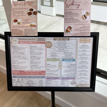 Chakra Bowls - Menu board is behind the counter too - Juice Bars & Smoothies Near Me - Poughkeepsie, New York