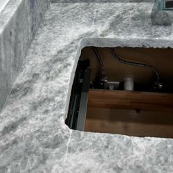 Granite and Marble Warehouse - Scratched countertop while cutting sink hole and didn't advise and still looks ugly