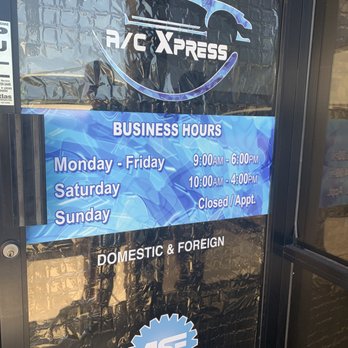 Auto A/C Xpress - Hours - Auto Repair Near Me - Mesa, Arizona