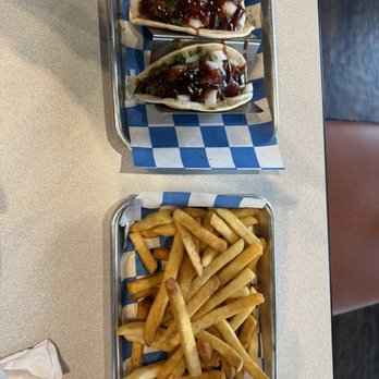 TaterQue - Brisket Street tacos with French Fries - Barbeque Near Me - Pflugerville, Texas