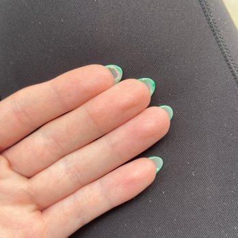 Nail Design & Spa - extremely thick. buildup of product underneath and uneven in length. - Nail Salons Near Me - Vancouver, Washington Nail Design & Spa - extremely thick. buildup of product underneath and uneven in length. - Nail Salons Near Me - Vancouver, Washington