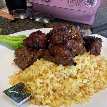 Emma's Pub & Pizza - Teriyaki steak tips, rice and broccoli. - Pizza Near Me - Bridgewater, Massachusetts Emma's Pub & Pizza - Teriyaki steak tips, rice and broccoli. - Pizza Near Me - Bridgewater, Massachusetts