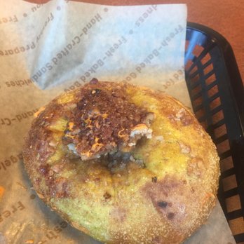 Einstein Bros. Bagels - I am impressed. This is a pumpkin crunch bagel with pumpkin smear aka cream cheese. Amazing - Bagels Near Me - Jacksonville, Florida Einstein Bros. Bagels - I am impressed. This is a pumpkin crunch bagel with pumpkin smear aka cream cheese. Amazing - Bagels Near Me - Jacksonville, Florida