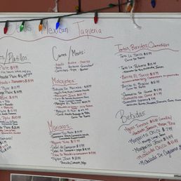 The menu
