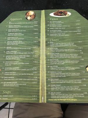 Menu photo 5 Udupi Palace Toronto, ON