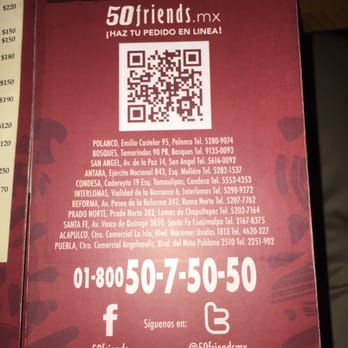50 Friends - Locations! - Restaurants Near Me - México, D.F., DIF 50 Friends - Locations! - Restaurants Near Me - México, D.F., DIF