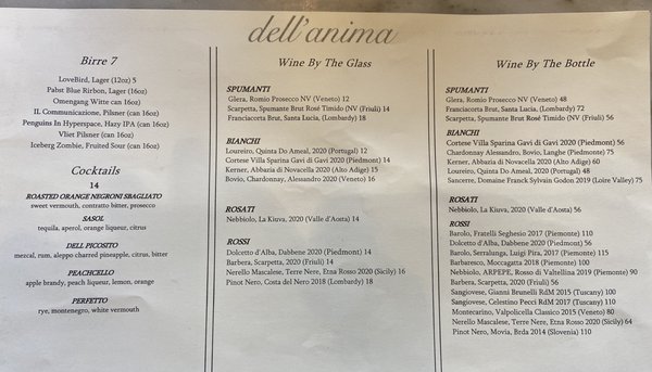Menu photo 6 Dell'anima New York, NY Menu photo 6 Dell'anima New York, NY