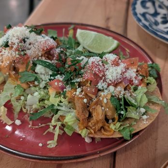 Mestizo - Chicken tinga tostada - Latin American Near Me - Portland, Oregon Mestizo - Chicken tinga tostada - Latin American Near Me - Portland, Oregon
