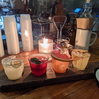 La Mezcaleria - Cocktail margarita flight $22 - Mexican Near Me - Vancouver, British Columbia La Mezcaleria - Cocktail margarita flight $22 - Mexican Near Me - Vancouver, British Columbia