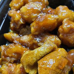 Top's China - Orange Chicken. Wow so delicious. Tons and tons of dried orange peel. ABG approved!!